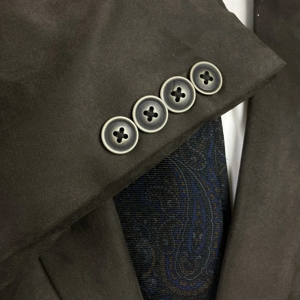 Nautica Men's Modern-Fit Faux-Suede Sport‎ Coat Brown 46L E071121